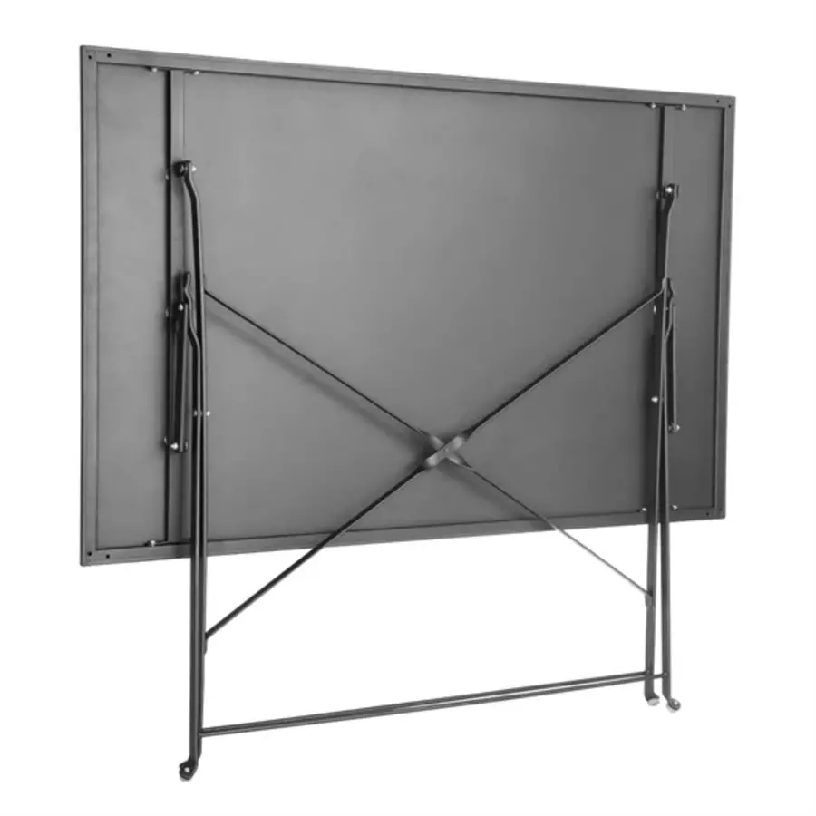 Klapptisch im Pflasterstil | Schwarz | 110 (L) 71,5 (H) x 69,5 (B) cm