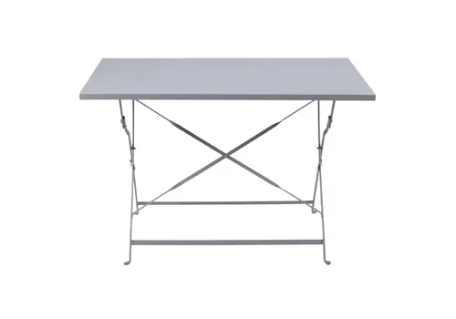  Bolero Table pliante de style trottoir | Noir | 110 (L) 71,5 (h) x 69,5 (l) cm 