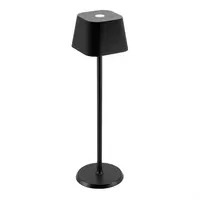 Lampe de table LED noire à intensité variable Georgina | câble de charge magnétique inclus