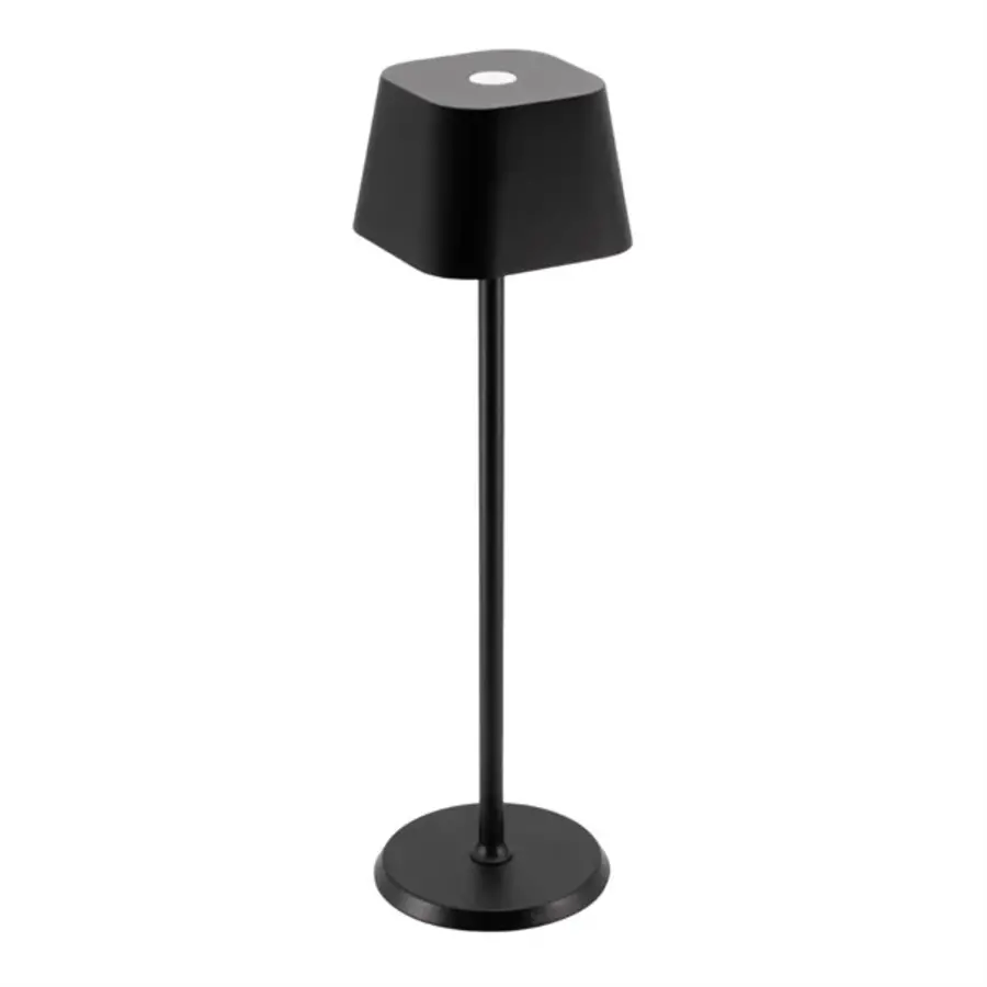 Lampe de table LED noire à intensité variable Georgina | câble de charge magnétique inclus