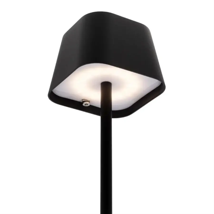 Lampe de table LED noire à intensité variable Georgina | câble de charge magnétique inclus