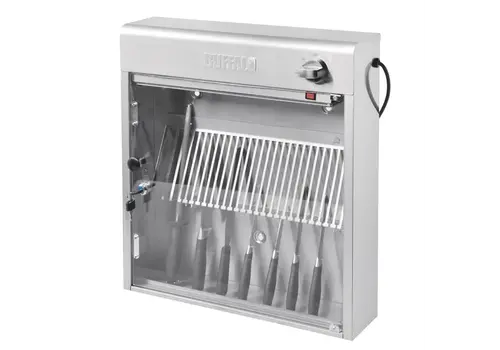  Buffalo UV-messensterilisator Capaciteit 14 messen | RVS 430 | 230V | 60(h) x 51(b) x 15(d)cm 