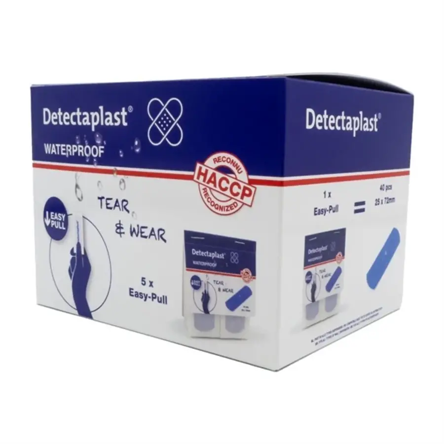 Detectaplast | wasserdichter Putz | 25x72mm | 100 Stck.