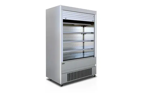  Tefcold Multideck koeler met veiligheidsrolluik en slot |Grijs |1312 x 740 x 1994 mm 