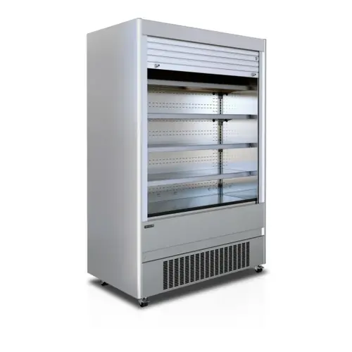  Tefcold Multideck koeler met veiligheidsrolluik en slot |Grijs |1312 x 740 x 1994 mm 