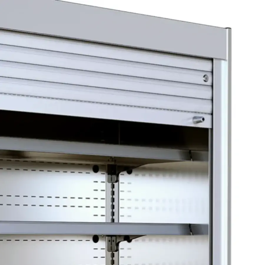 Multideck cooler with safety roller shutter and lock |Grey |1312 x 740 x 1994 mm