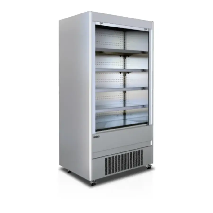 Multideck cooler with safety roller shutter and lock |Grey |1312 x 740 x 1994 mm