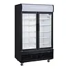 Polar Polar | G-Serie Rechtopstaande Scharnierdeur Display Koeling met Lichtbak | 950Ltr | Zwart