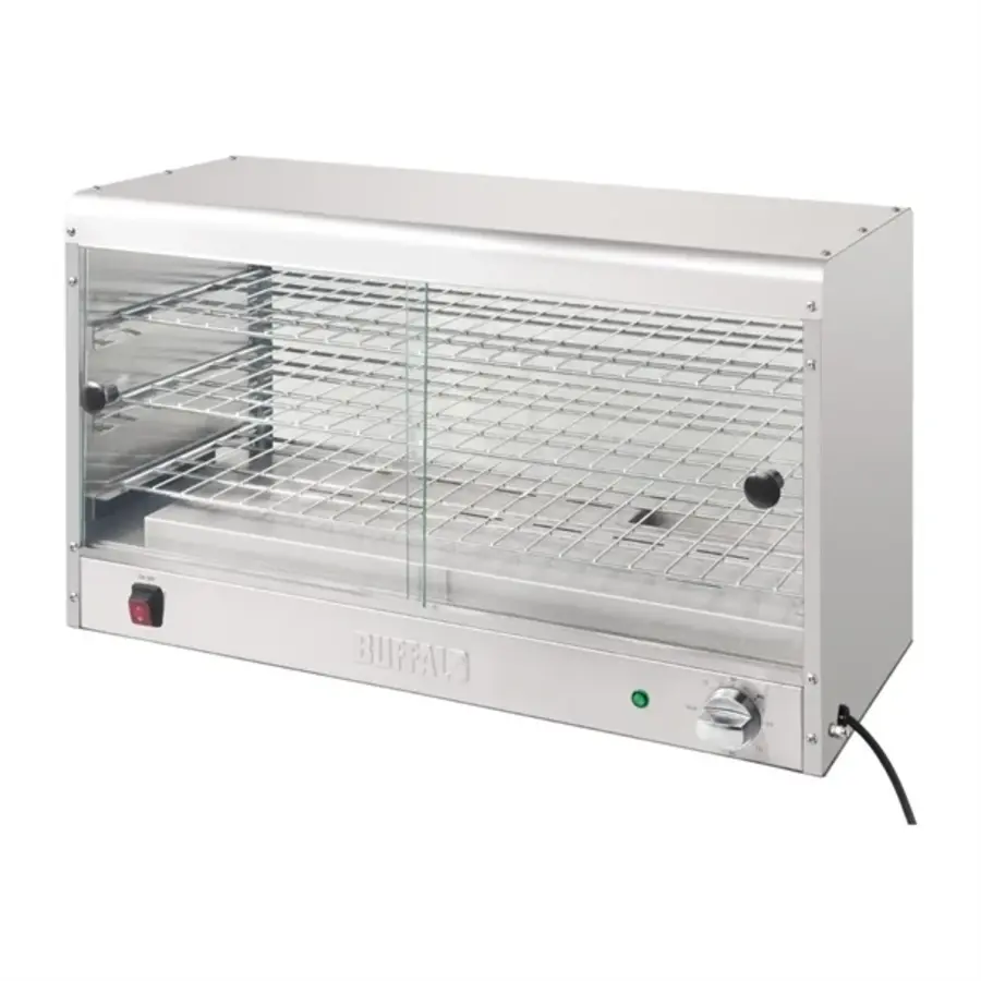 Economy warming display case 60 products | Stainless steel 430 | 43.3(h) x 74.4(w) x 36.3(d)cm