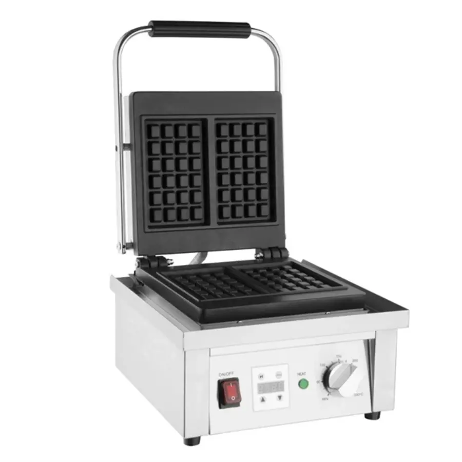 Gewerbliches Waffeleisen | Edelstahl | 24,5 (H) x 32,5 (B) x 40 (T) cm