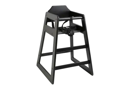  Bolero Chaise haute en bois | Noir | Bois | 75(h) x 51(l) x 51(p)cm 