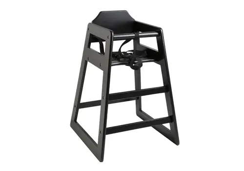  Bolero Wooden high chair | Black | Wood | 75(h) x 51(w) x 51(d)cm 