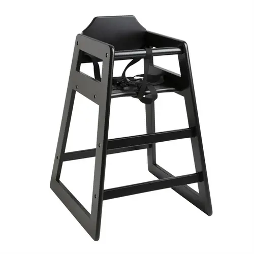  Bolero Chaise haute en bois | Noir | Bois | 75(h) x 51(l) x 51(p)cm 