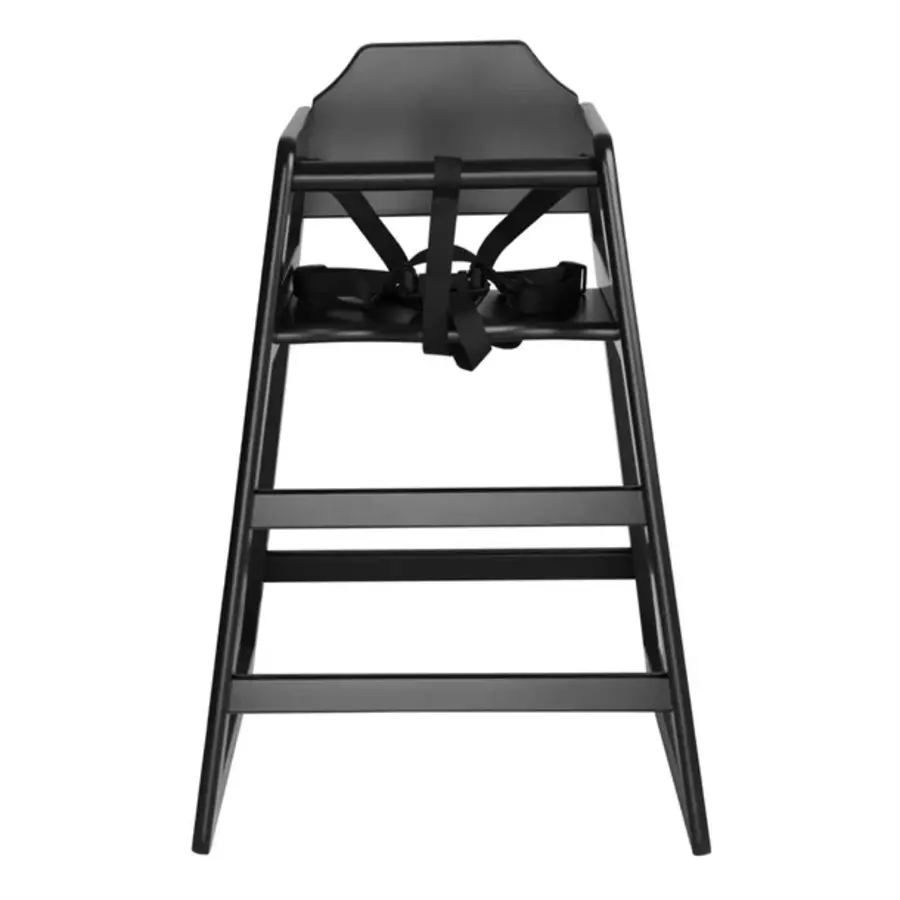 Chaise haute en bois | Noir | Bois | 75(h) x 51(l) x 51(p)cm