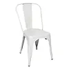 Bolero bistrot | chaise d'appoint en acier | blanc | (4 pièces)