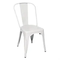 bistrot | chaise d'appoint en acier | blanc | (4 pièces)