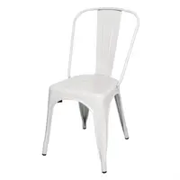 bistrot | chaise d'appoint en acier | blanc | (4 pièces)