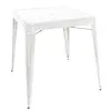 Bolero Bolero bistro square steel table | White | 76(h) x 66(w) x 66(d)cm