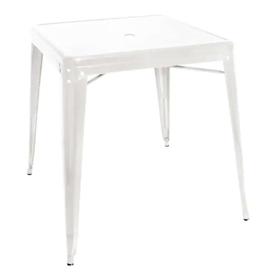 bistro square steel table | White | 76(h) x 66(w) x 66(d)cm