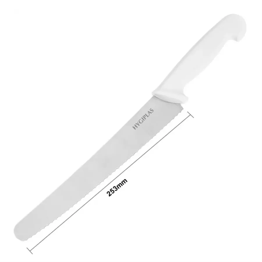 gezacktes Konditorenmesser | Weiß | 25,4 cm