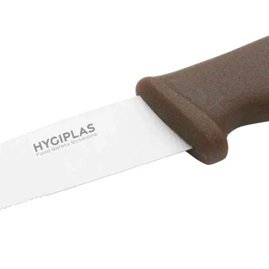 couteau à légumes dentelé | Marron | 10,5 cm