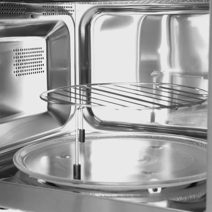 Light duty microwave | Stainless steel | Grill function | 23L | 28.1(h)48.3(w)39.6(d)cm