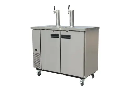  Polar Polar Série G| distributeur de bière à tirage direct en fût | Double | acier inoxydable | 143,8 x 124,7 x 62 cm 