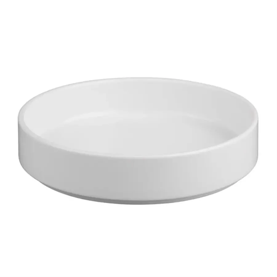 Weißware-Schüssel mit glatten Wänden | 4 Stück | Porzellan | 21,5(Ø)cm