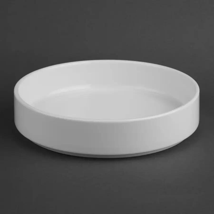 Weißware-Schüssel mit glatten Wänden | 4 Stück | Porzellan | 21,5(Ø)cm