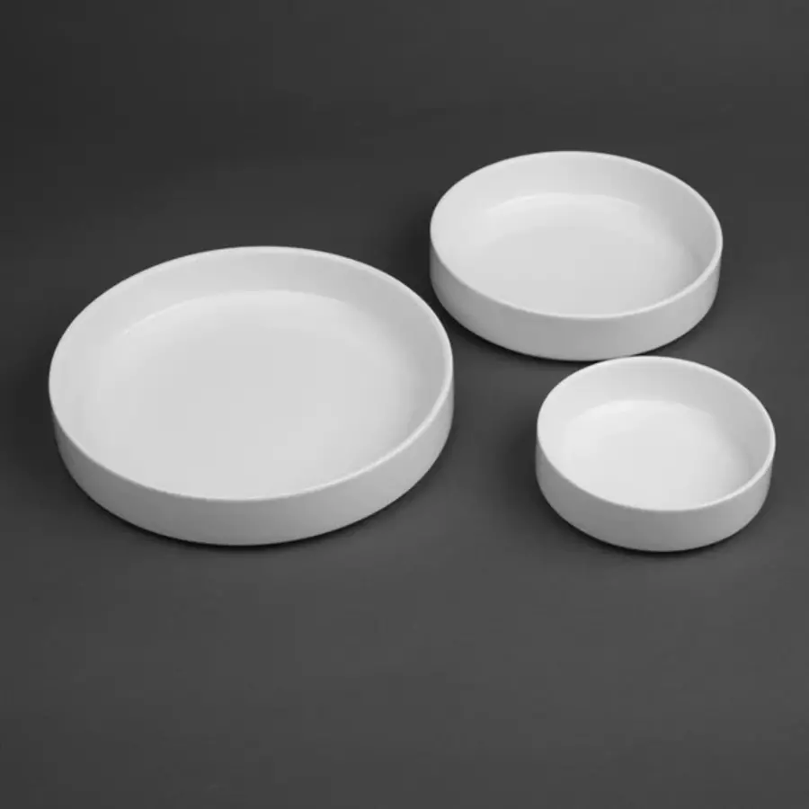 Weißware-Schüssel mit glatten Wänden | 4 Stück | Porzellan | 21,5(Ø)cm