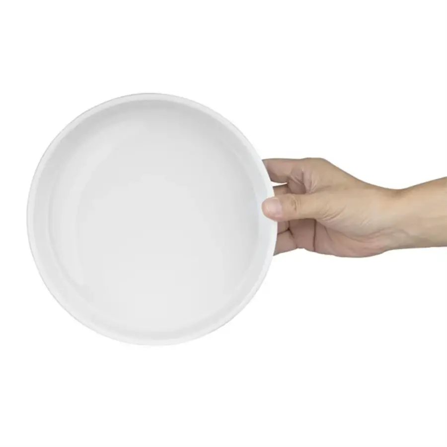 Weißware-Schüssel mit glatten Wänden | 4 Stück | Porzellan | 21,5(Ø)cm