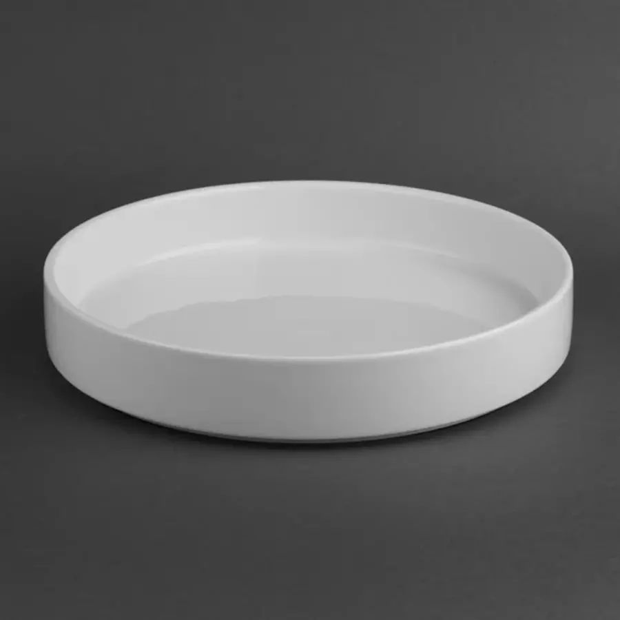 Weißware-Schüssel mit glatten Wänden | 4 Stück | Porzellan | 27(Ø)cm