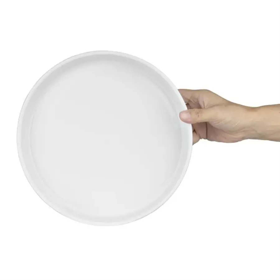 Weißware-Schüssel mit glatten Wänden | 4 Stück | Porzellan | 27(Ø)cm