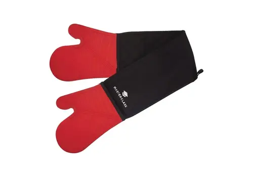  Meisterklasse | nahtloser Silikon-Ofenhandschuh | Rot 