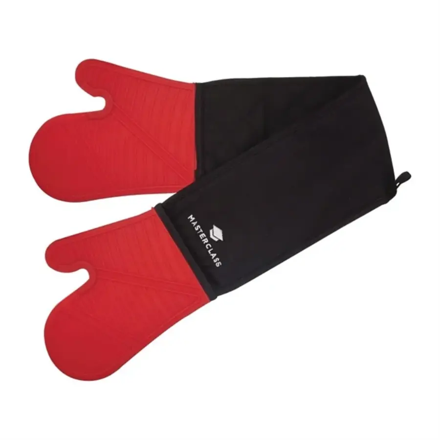 MasterClass | seamless silicone oven glove | red
