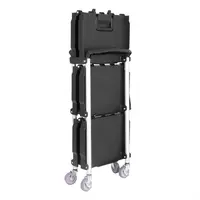 Chariot pliable à 3 couches | Noir | Polypropylène | 83,5 (h) x 64,5 (l) x 40,5 (p) cm