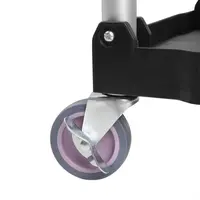 Chariot pliable à 3 couches | Noir | Polypropylène | 83,5 (h) x 64,5 (l) x 40,5 (p) cm