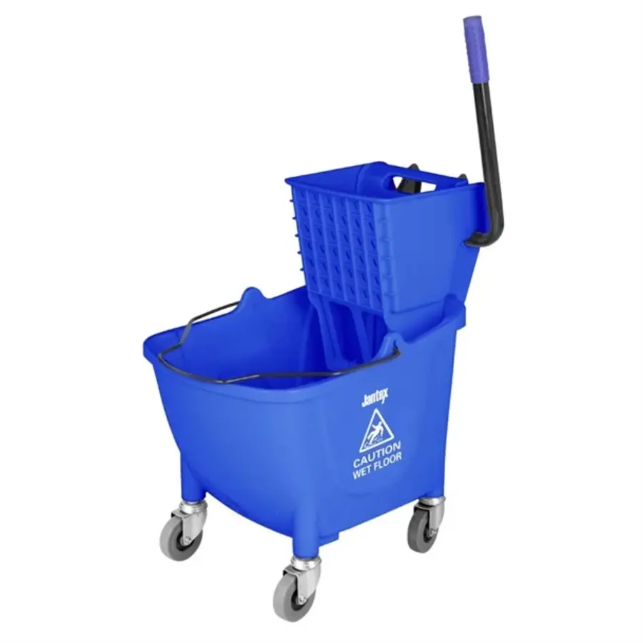 Jantex | 30-Liter-Wischeimer mit Fußpedalauslösung | Blau