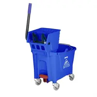 Jantex | 30-Liter-Wischeimer mit Fußpedalauslösung | Blau