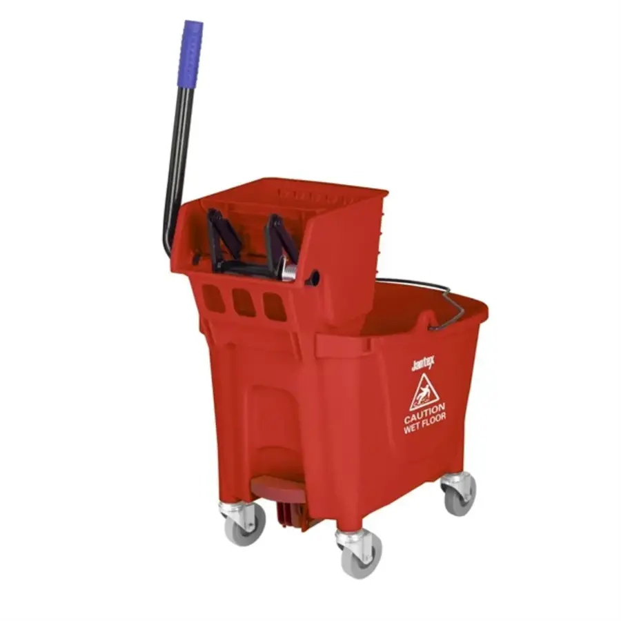 Jantex | 30ltr mop bucket with foot pedal release | red