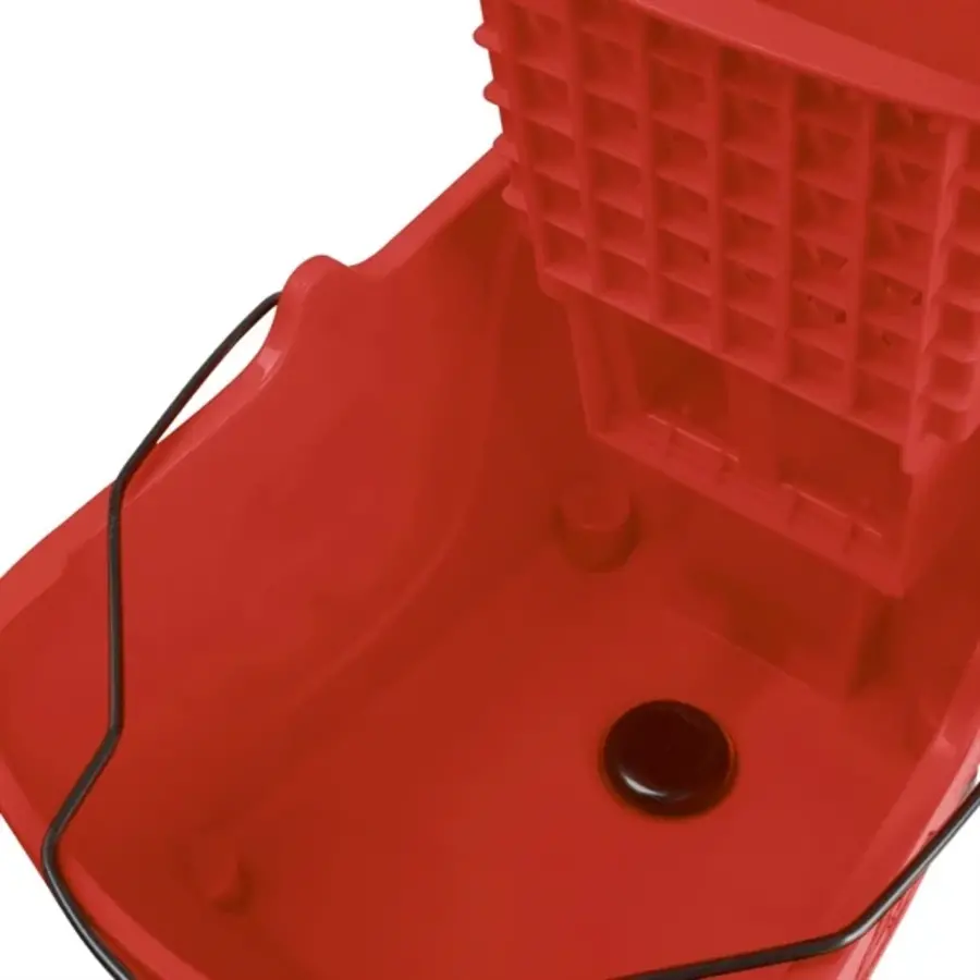 Jantex | 30-Liter-Wischeimer mit Fußpedalauslösung | Rot