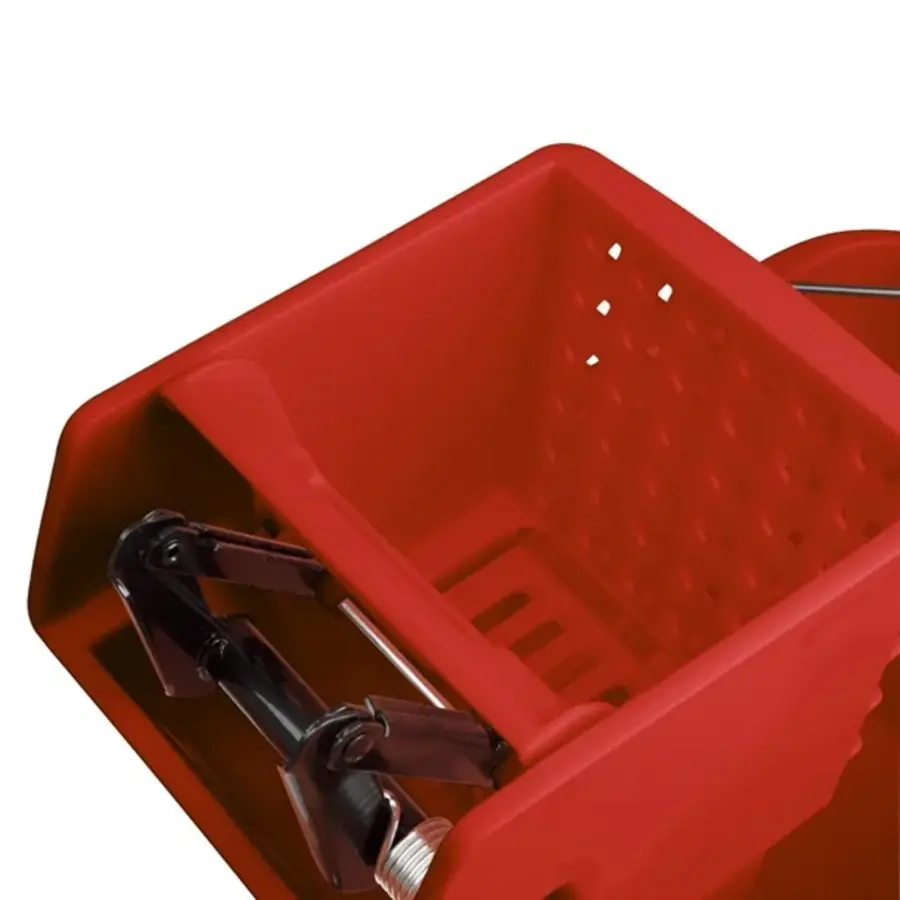 Jantex | 30-Liter-Wischeimer mit Fußpedalauslösung | Rot