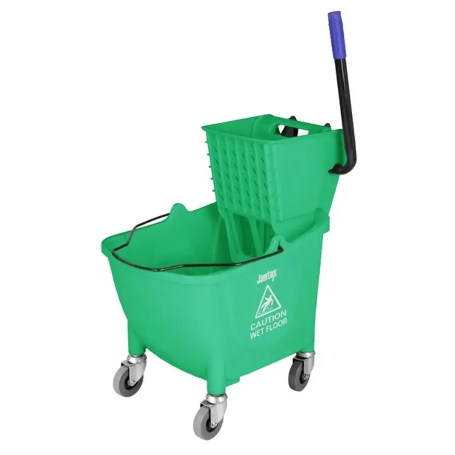 Jantex | Balai et seau de 30 litres avec pédale de déverrouillage | vert