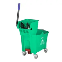 Jantex | 30ltr mop and bucket with foot pedal release | green