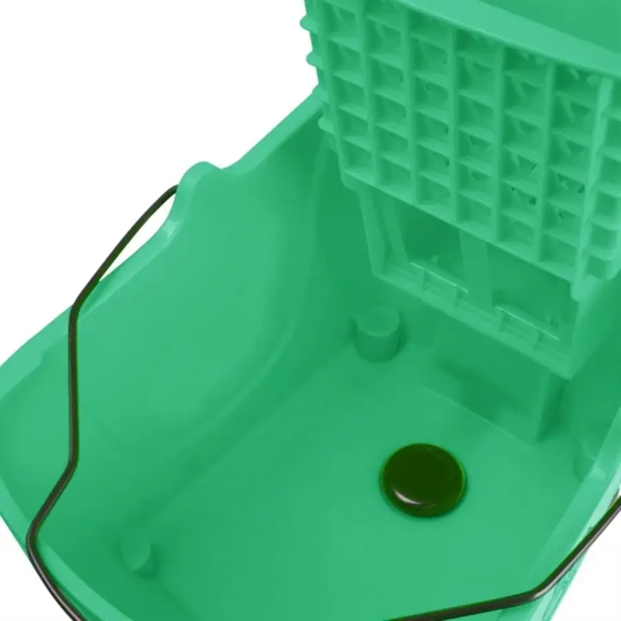 Jantex | Balai et seau de 30 litres avec pédale de déverrouillage | vert