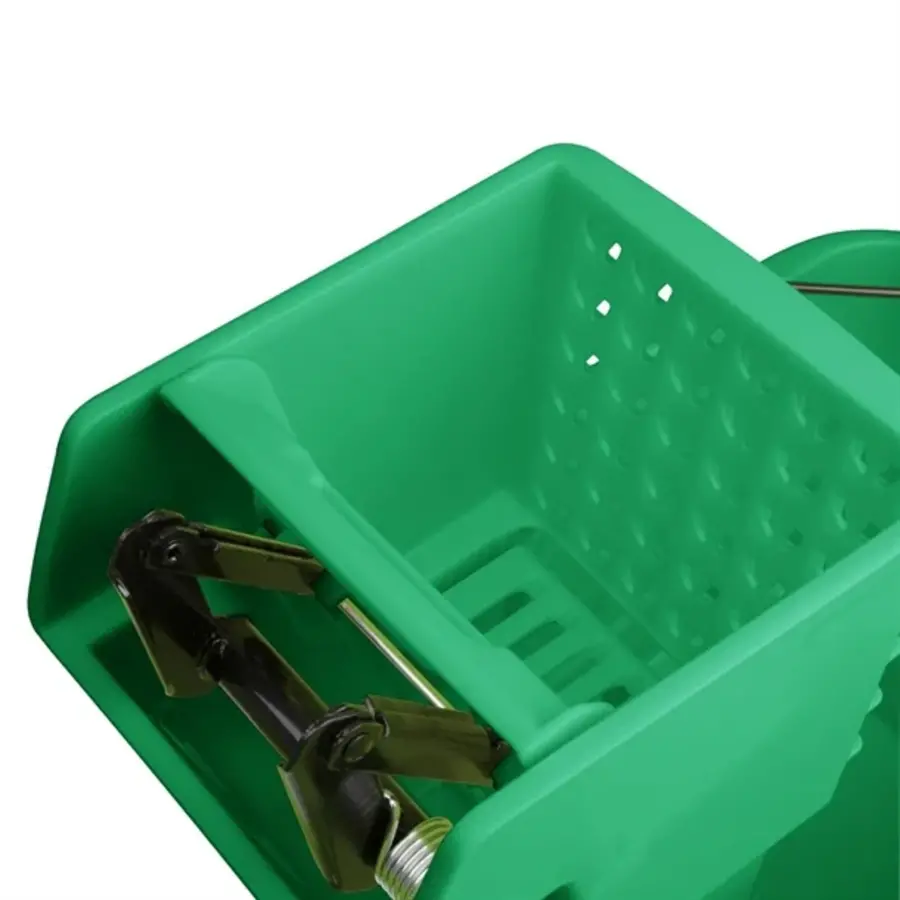 Jantex | Balai et seau de 30 litres avec pédale de déverrouillage | vert