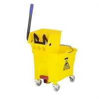 Jantex | Seau à vadrouille de 30 litres avec pédale de déverrouillage | jaune