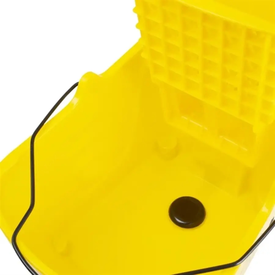 Jantex | 30-Liter-Wischeimer mit Fußpedalauslösung | Gelb