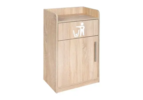  Bolero Waste bin and tray stand | with oak finish 