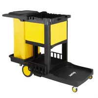 Jantex | cleaning trolley black | with lockable cabinet